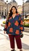 Immagine di PLUS SIZE STRETCH TUNIC WITH FLORAL PATTERN
